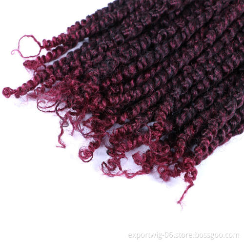 wholesale  pre twisted passion twist braiding hair crochet braid hair synthetic crochet hair extension